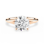 Anita Round Cut Lab Grown Diamond 18Kt Rose Gold Engagement Ring