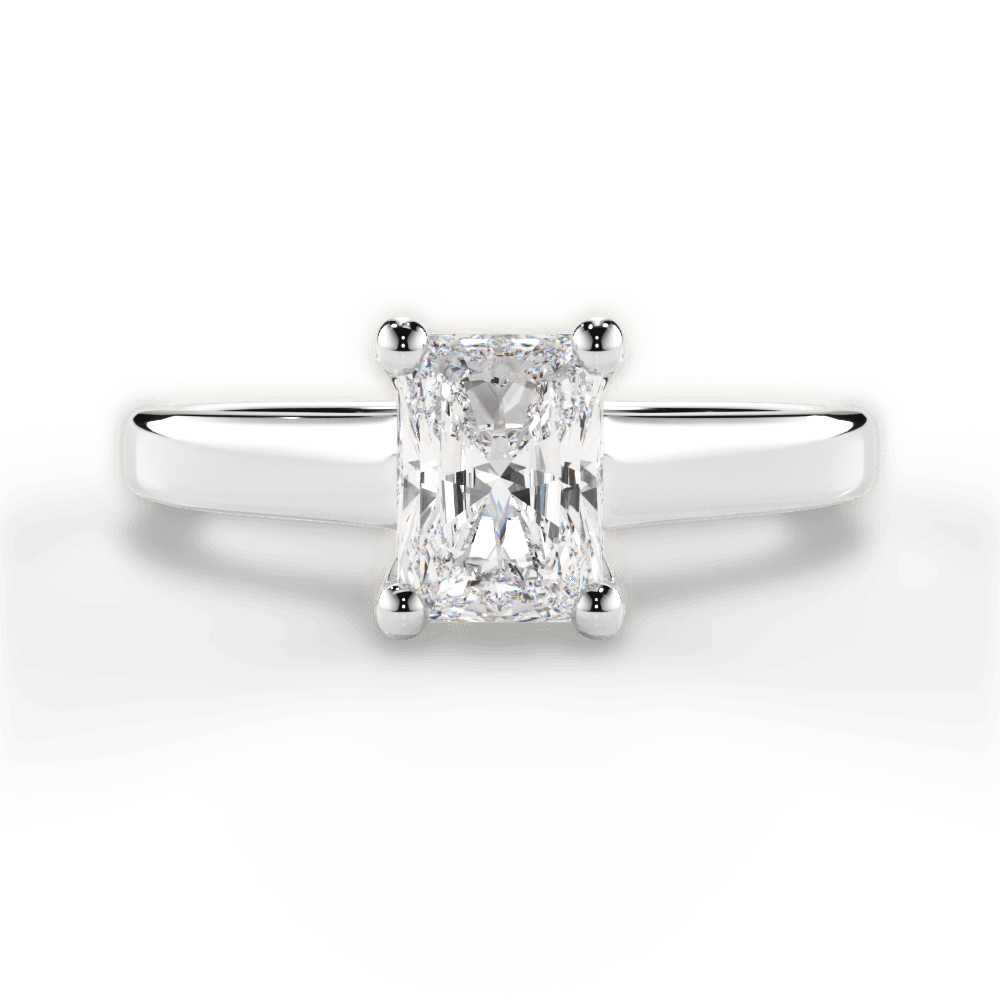 Ariana Radiant Cut Lab Grown Diamond 18Kt White Gold Engagement Ring