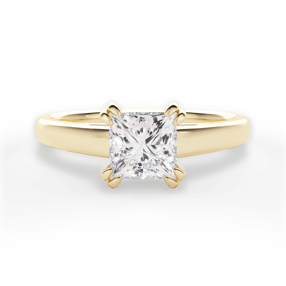 Courtney Princess Cut Lab Grown Diamond 18Kt Yellow Gold Engagement Ring