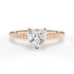 Caroline Heart Cut Lab Grown Diamond 18Kt Rose Gold Engagement Ring