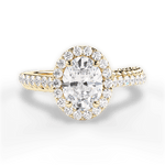 Kim Oval Cut Lab Grown Diamond 18Kt Yellow Gold Engagement Ring