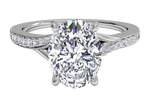 Elise Oval Cut Lab Grown Diamond Platinum Engagement Ring