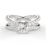 Lauren Cushion Cut Lab Grown Diamond Platinum Engagement Ring