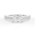 Diane Radiant Cut Lab Grown Diamond Platinum Engagement Ring