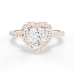 Leah Heart Cut Lab Grown Diamond 18Kt Rose Gold Engagement Ring