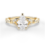 Geraldine Pear Cut Lab Grown Diamond 18Kt Yellow Gold Engagement Ring