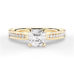 Katelyn Asscher Cut Lab Grown Diamond 18Kt Yellow Gold Engagement Ring