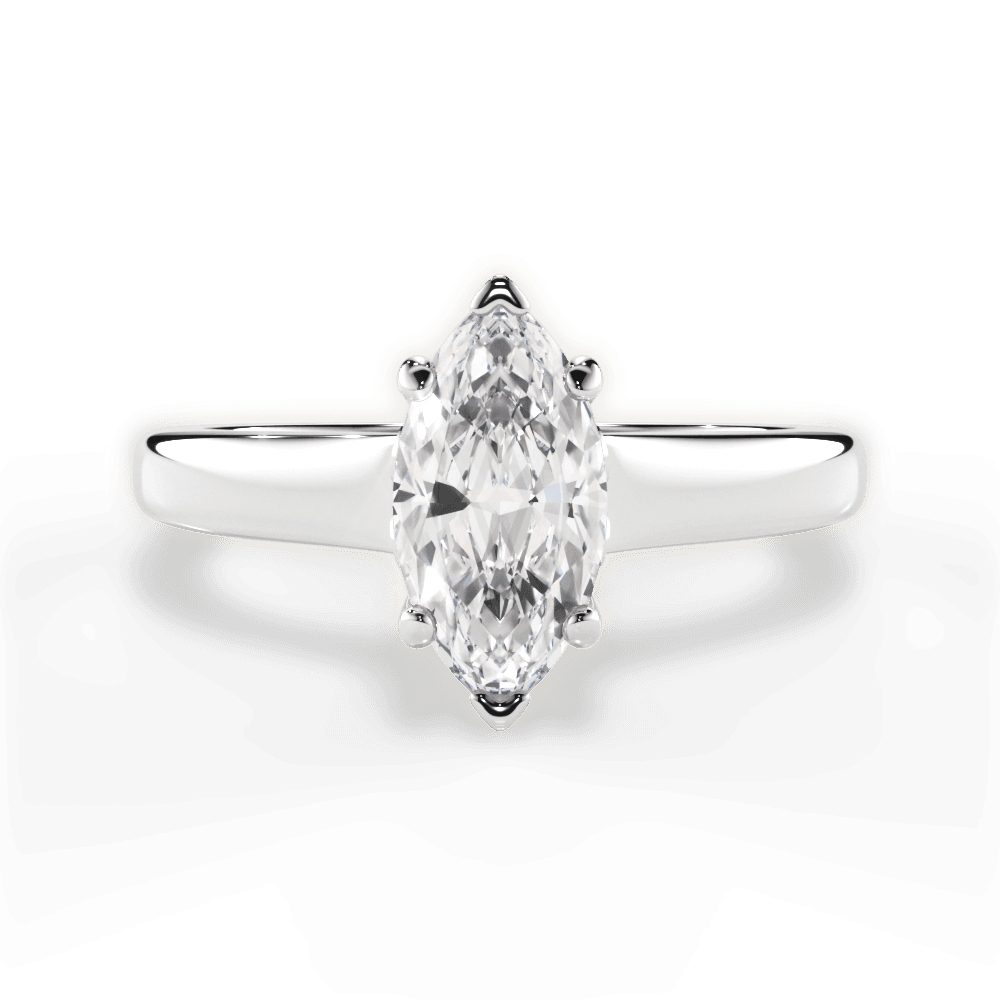 Carol Marquise Cut Lab Grown Diamond 18Kt White Gold Engagement Ring
