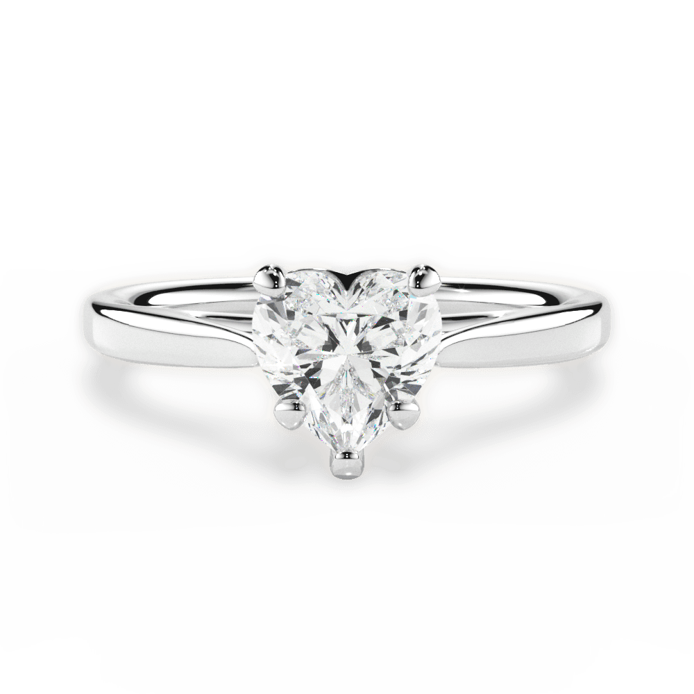 Angie Heart Cut Lab Grown Diamond Platinum Engagement Ring