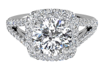 Kelly Round Cut Lab Grown Diamond 18Kt White Gold Engagement Ring