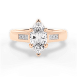 Brittany Marquise Cut Lab Grown Diamond 18Kt Rose Gold Engagement Ring
