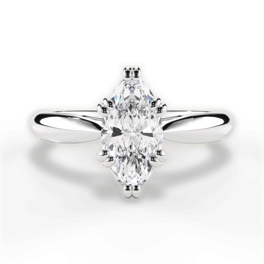 Camila Marquise Cut Lab Grown Diamond Platinum Engagement Ring