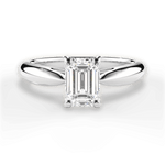 Amy Emerald Cut Lab Grown Diamond Platinum Engagement Ring