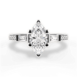Katie Marquise Cut Lab Grown Diamond 18Kt White Gold Engagement Ring