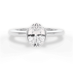 Bridget Oval Cut Lab Grown Diamond 14Kt White Gold Engagement Ring