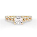 Justine Asscher Cut Lab Grown Diamond 18Kt Yellow Gold Engagement Ring