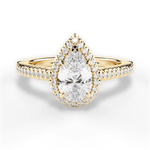 Jenny Pear Cut Lab Grown Diamond 18Kt Yellow Gold Engagement Ring