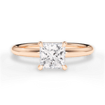 Brenda Princess Cut Lab Grown Diamond 18Kt Rose Gold Engagement Ring