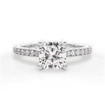 Gilda Cushion Cut Lab Grown Diamond Platinum Engagement Ring