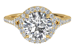 Judy Round Cut Lab Grown Diamond 18Kt Yellow Gold Engagement Ring