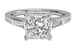 Katie Princess Cut Lab Grown Diamond 14Kt White Gold Engagement Ring