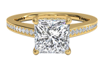 Judith Princess Cut Lab Grown Diamond 18Kt Yellow Gold Engagement Ring
