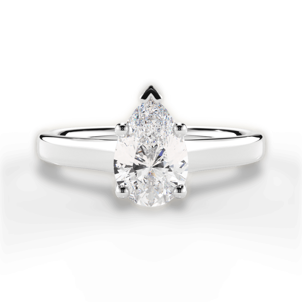 Ariana Pear Cut Lab Grown Diamond 14Kt White Gold Engagement Ring