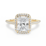 Jeanne Radiant Cut Lab Grown Diamond 18Kt Yellow Gold Engagement Ring