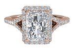 Judy Radiant Cut Lab Grown Diamond 18Kt Rose Gold Engagement Ring