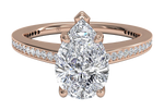 Judith Pear Cut Lab Grown Diamond 18Kt Rose Gold Engagement Ring