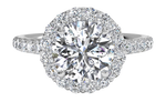 Leah Round Cut Lab Grown Diamond Platinum Engagement Ring