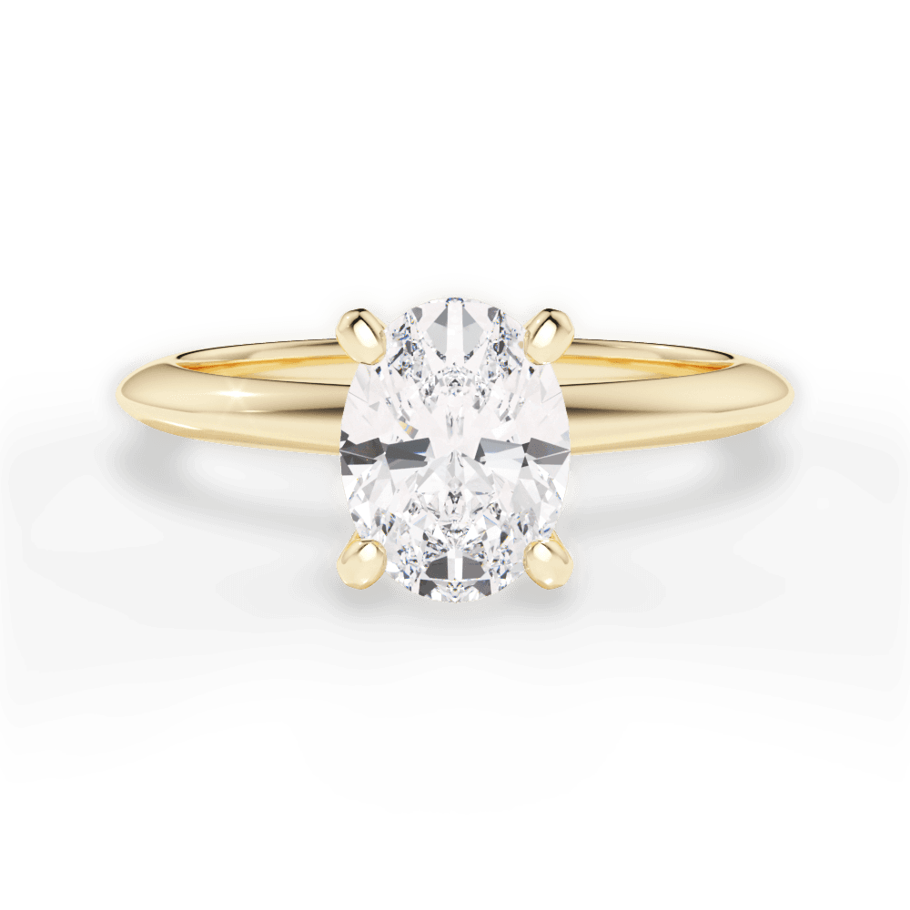 Casey Oval Cut Lab Grown Diamond 18Kt Yellow Gold Engagement Ring