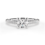 Caroline Cushion Cut Lab Grown Diamond Platinum Engagement Ring