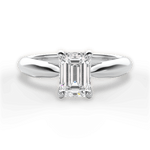 Beverly Emerald Cut Lab Grown Diamond 18Kt White Gold Engagement Ring