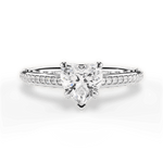 Caroline Heart Cut Lab Grown Diamond 18Kt White Gold Engagement Ring