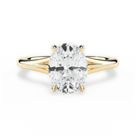 Anita Oval Cut Lab Grown Diamond 18Kt Yellow Gold Engagement Ring