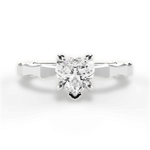 Aaliyah Heart Cut Lab Grown Diamond Platinum Engagement Ring