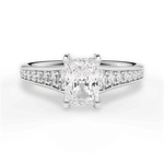 Leslie Radiant Cut Lab Grown Diamond Platinum Engagement Ring
