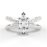 Lauren Marquise Cut Lab Grown Diamond 14Kt White Gold Engagement Ring