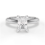 Elaine Radiant Cut Lab Grown Diamond 18Kt White Gold Engagement Ring