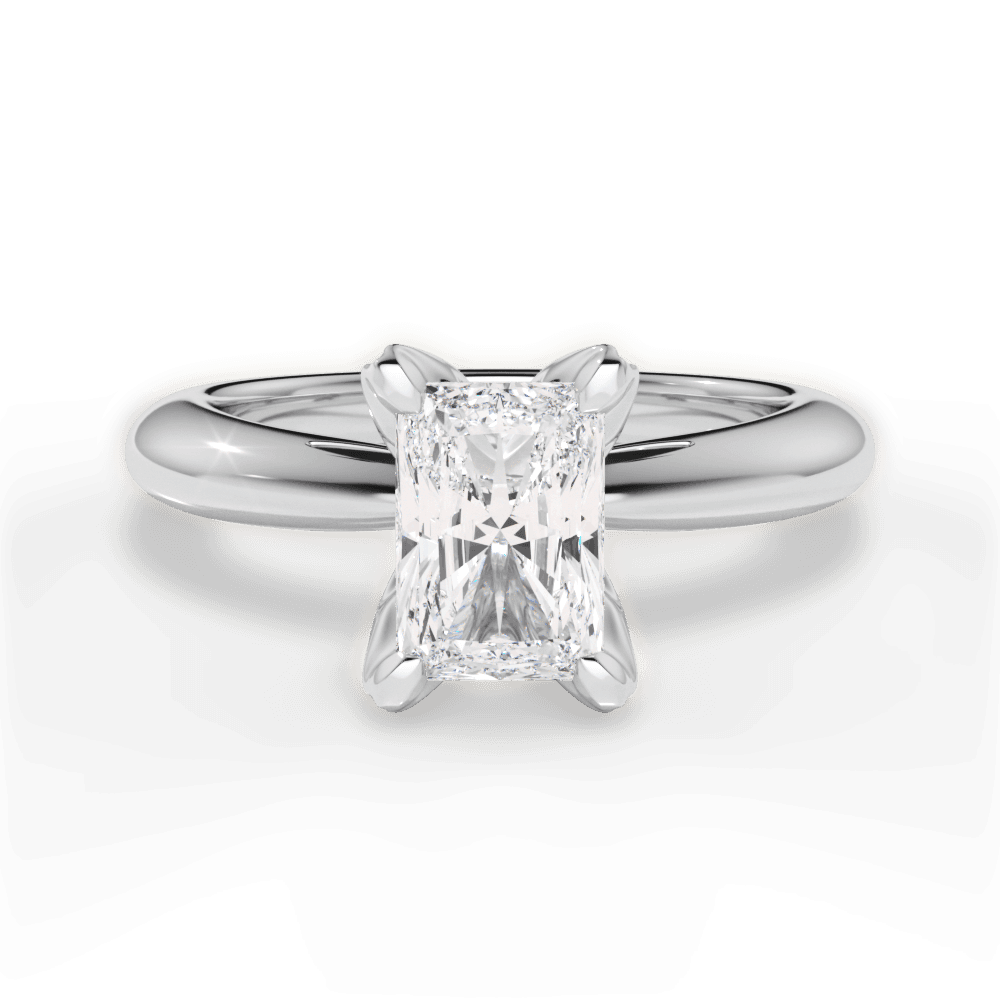 Elaine Radiant Cut Lab Grown Diamond Platinum Engagement Ring