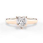 Carol Heart Cut Lab Grown Diamond 18Kt Rose Gold Engagement Ring