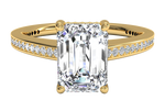 Judith Emerald Cut Lab Grown Diamond 18Kt Yellow Gold Engagement Ring