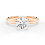 Beth Round Cut Lab Grown Diamond 18Kt Rose Gold Engagement Ring