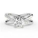 Jennifer Round Cut Lab Grown Diamond Platinum Engagement Ring