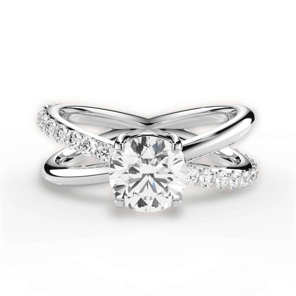 Jennifer Round Cut Lab Grown Diamond Platinum Engagement Ring