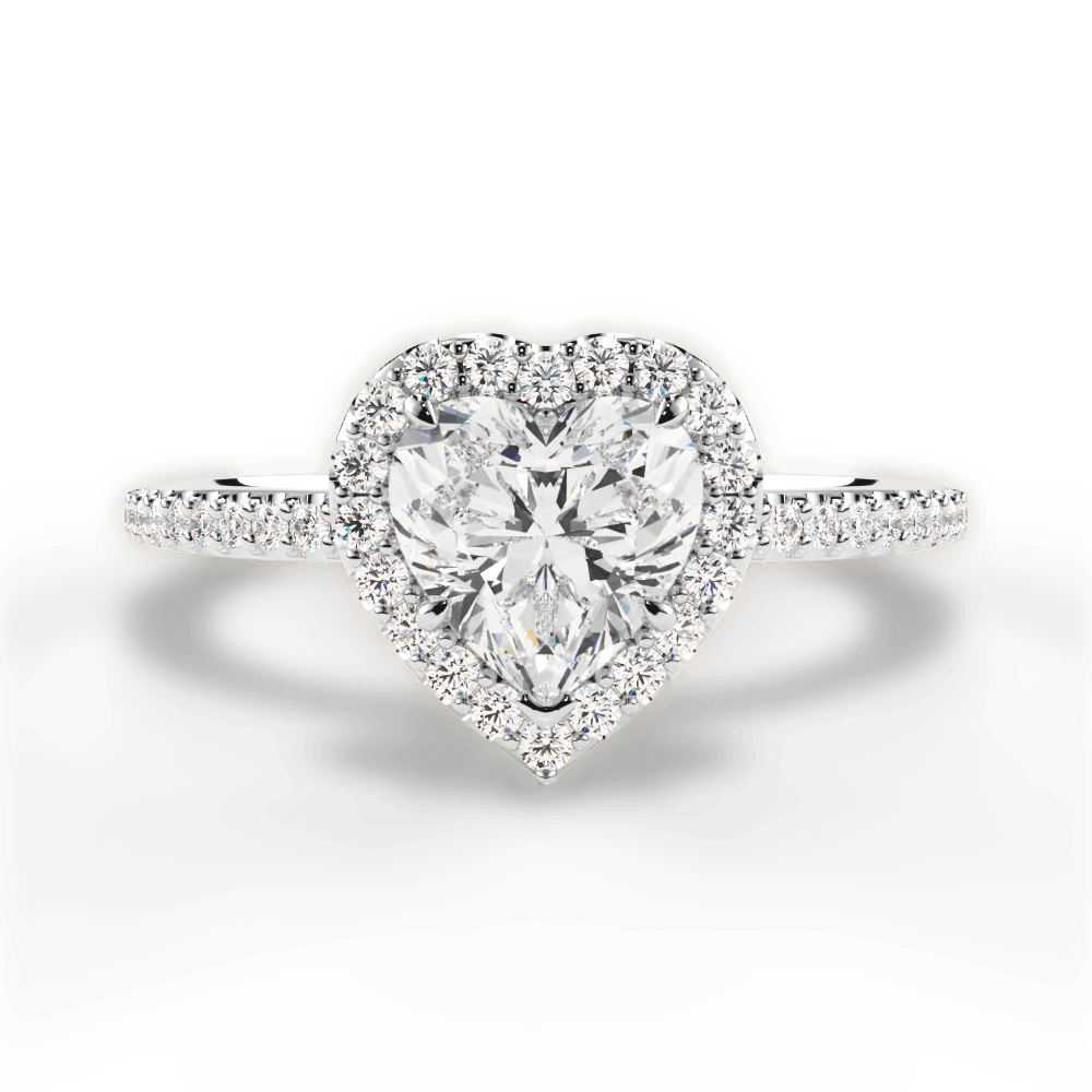 Joanne Heart Cut Lab Grown Diamond Platinum Engagement Ring