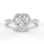 Joanne Heart Cut Lab Grown Diamond 14Kt White Gold Engagement Ring