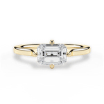 Bernadette Emerald Cut Lab Grown Diamond 18Kt Yellow Gold Engagement Ring
