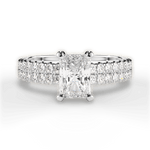 Kayla Radiant Cut Lab Grown Diamond 18Kt White Gold Engagement Ring